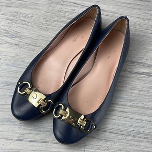 Kate Spade Phoebe Ballet Flats w/Gold Buckle